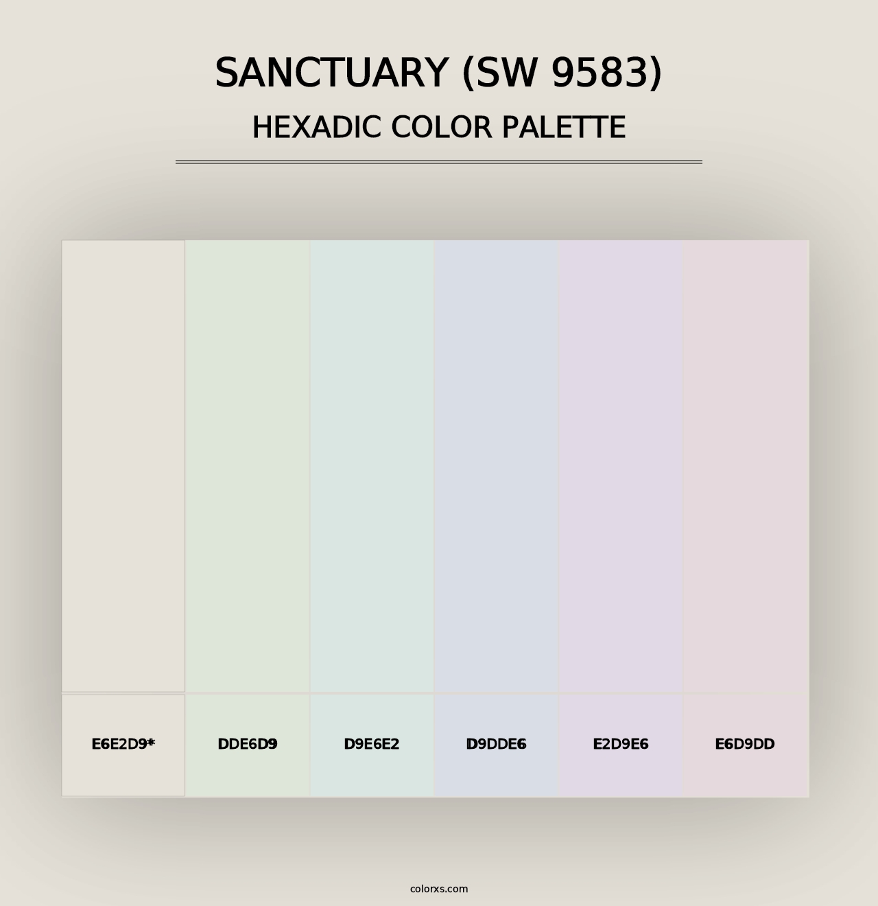 Sanctuary (SW 9583) - Hexadic Color Palette