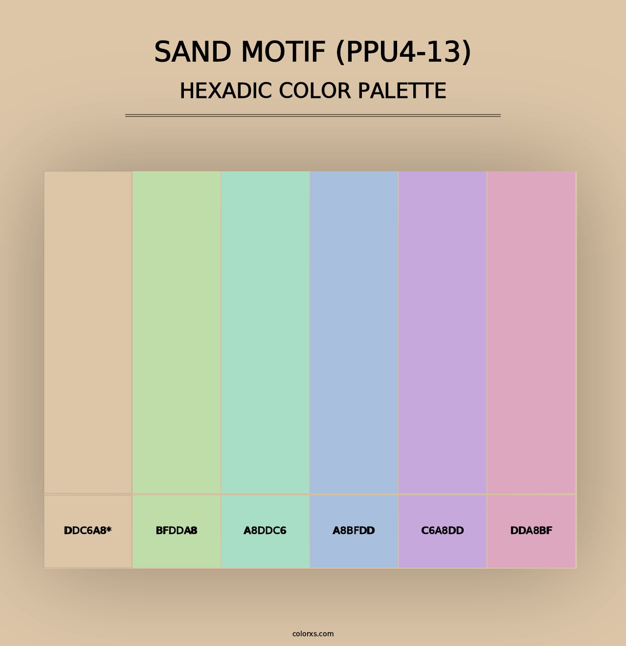 Sand Motif (PPU4-13) - Hexadic Color Palette