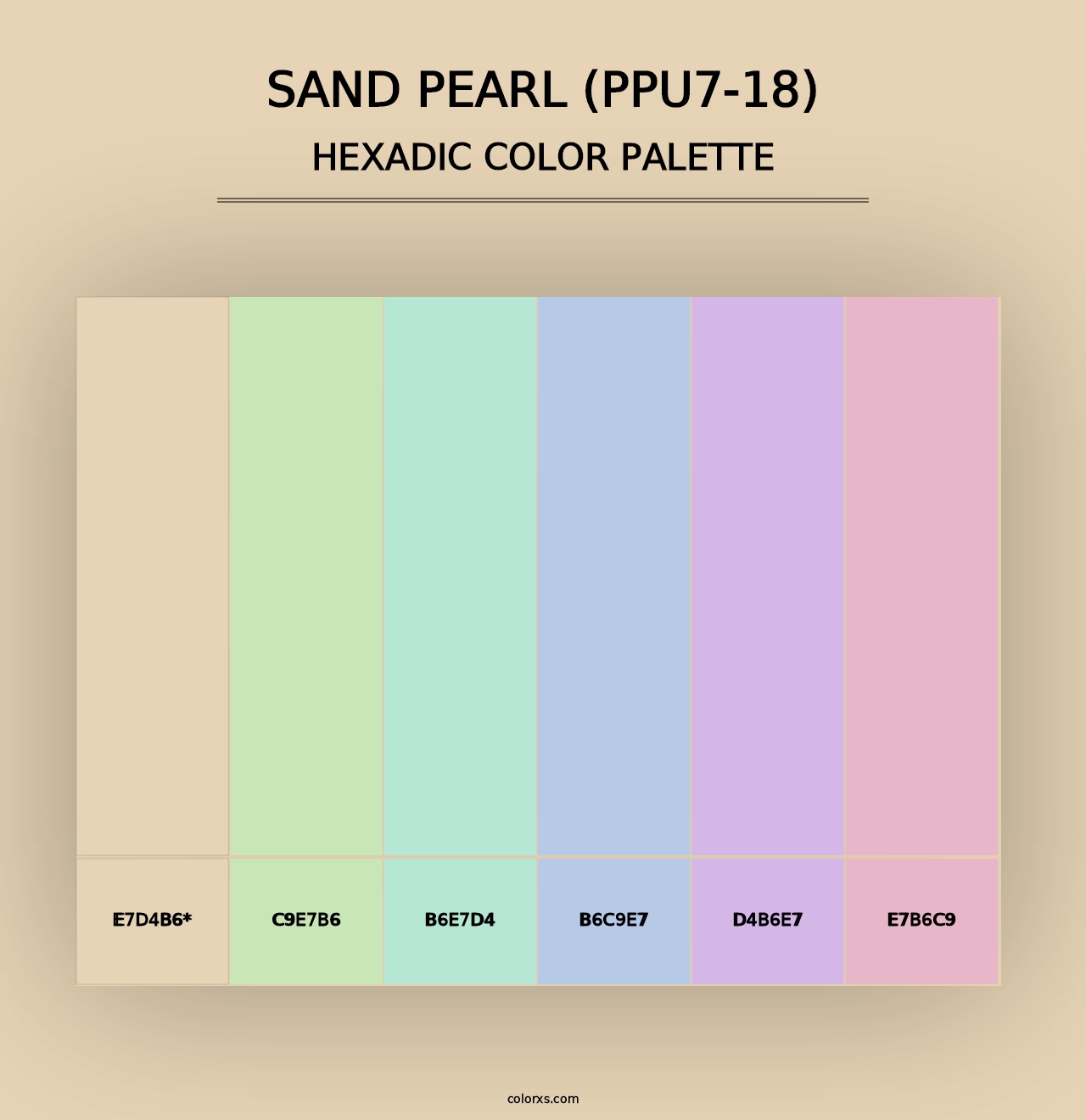 Sand Pearl (PPU7-18) - Hexadic Color Palette