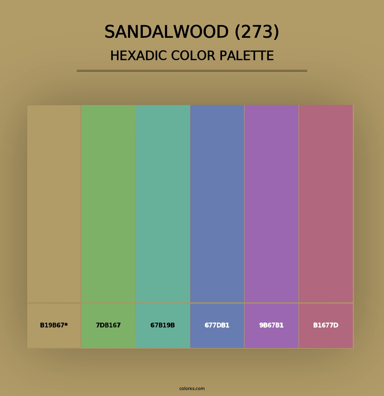 Sandalwood (273) - Hexadic Color Palette