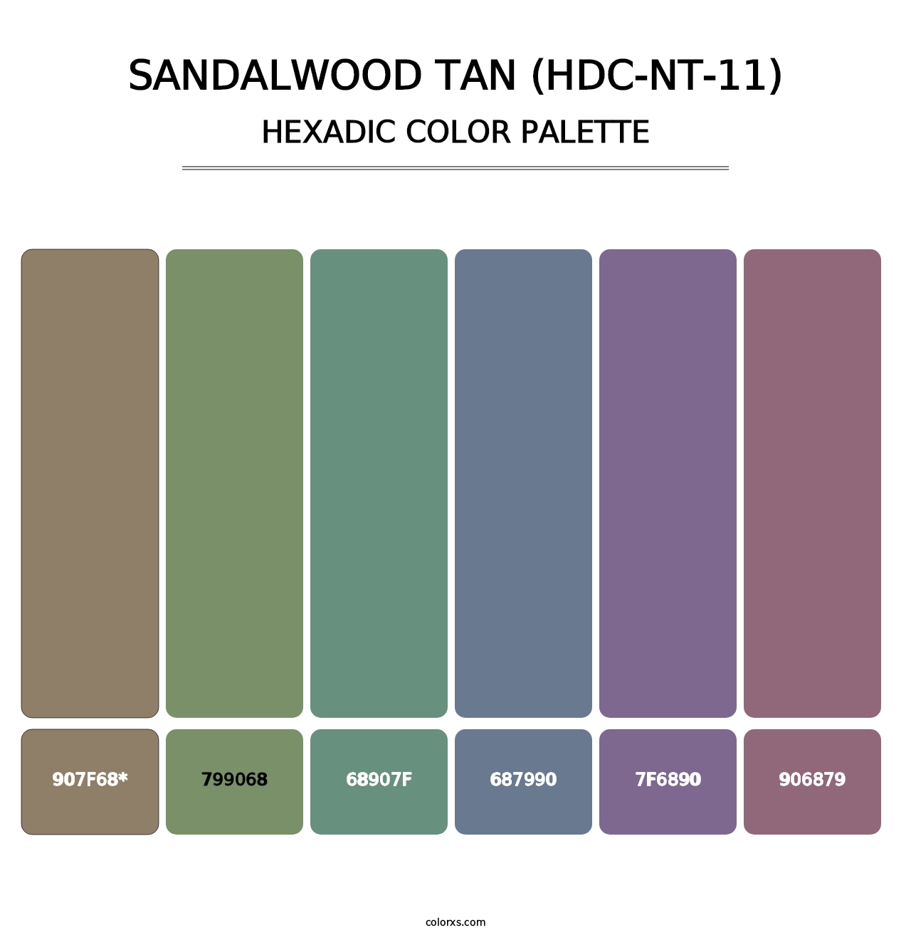 Sandalwood Tan (HDC-NT-11) - Hexadic Color Palette