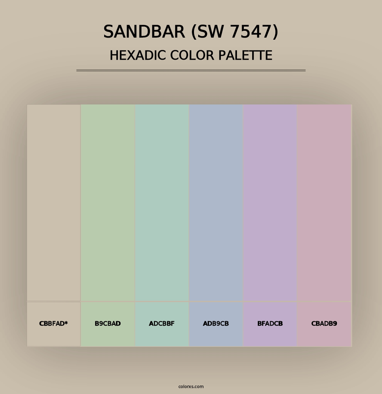 Sandbar (SW 7547) - Hexadic Color Palette