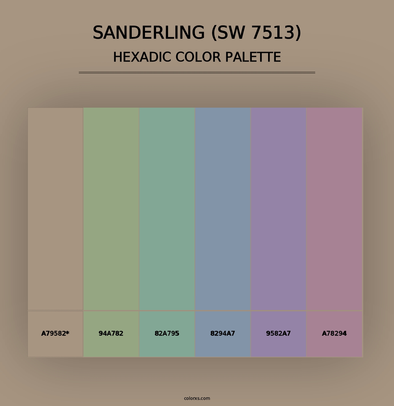 Sanderling (SW 7513) - Hexadic Color Palette