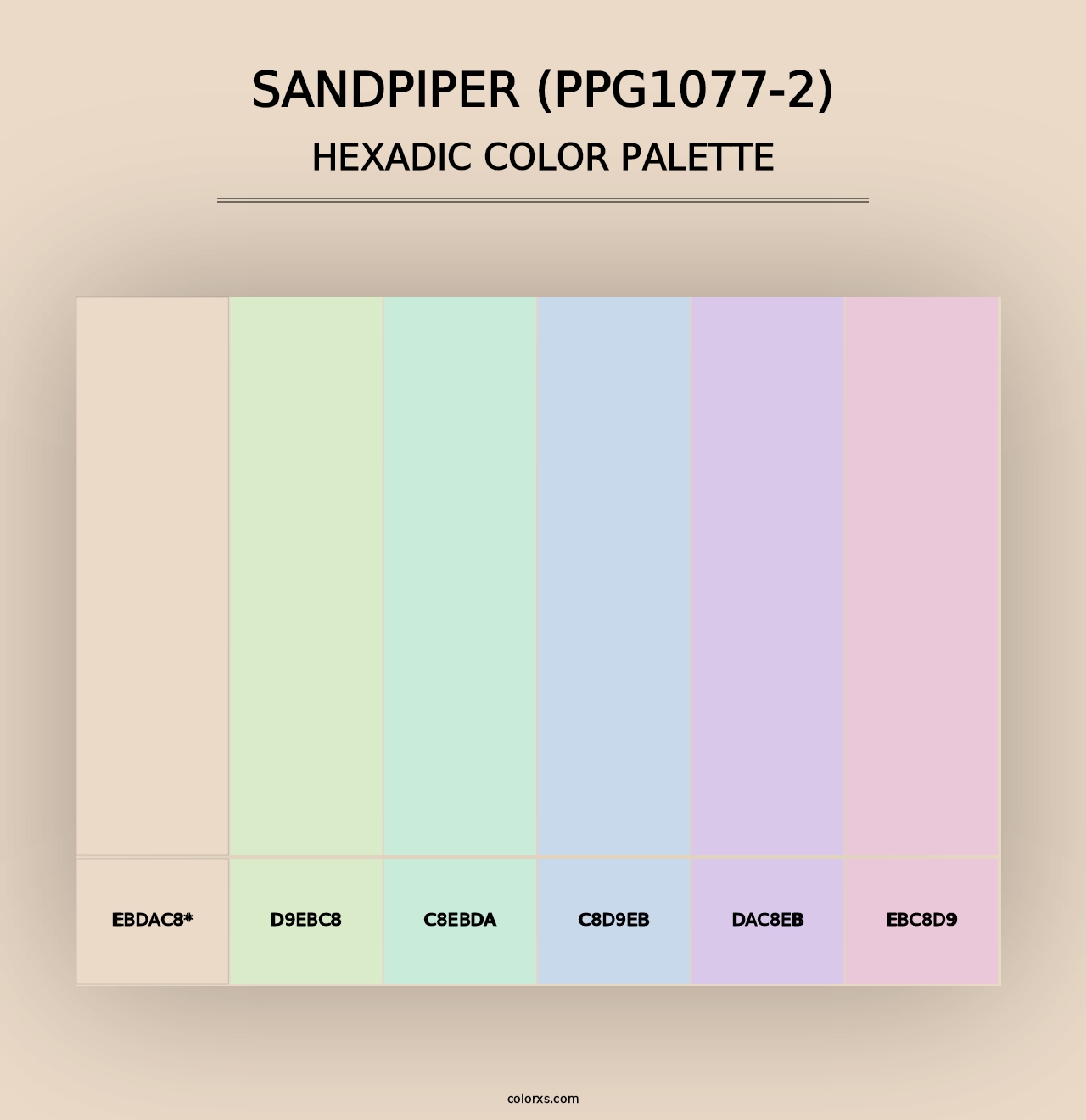 Sandpiper (PPG1077-2) - Hexadic Color Palette