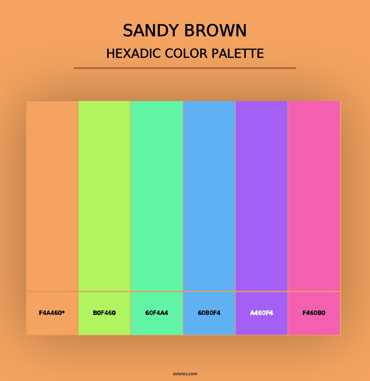 Sandy Brown - Hexadic Color Palette