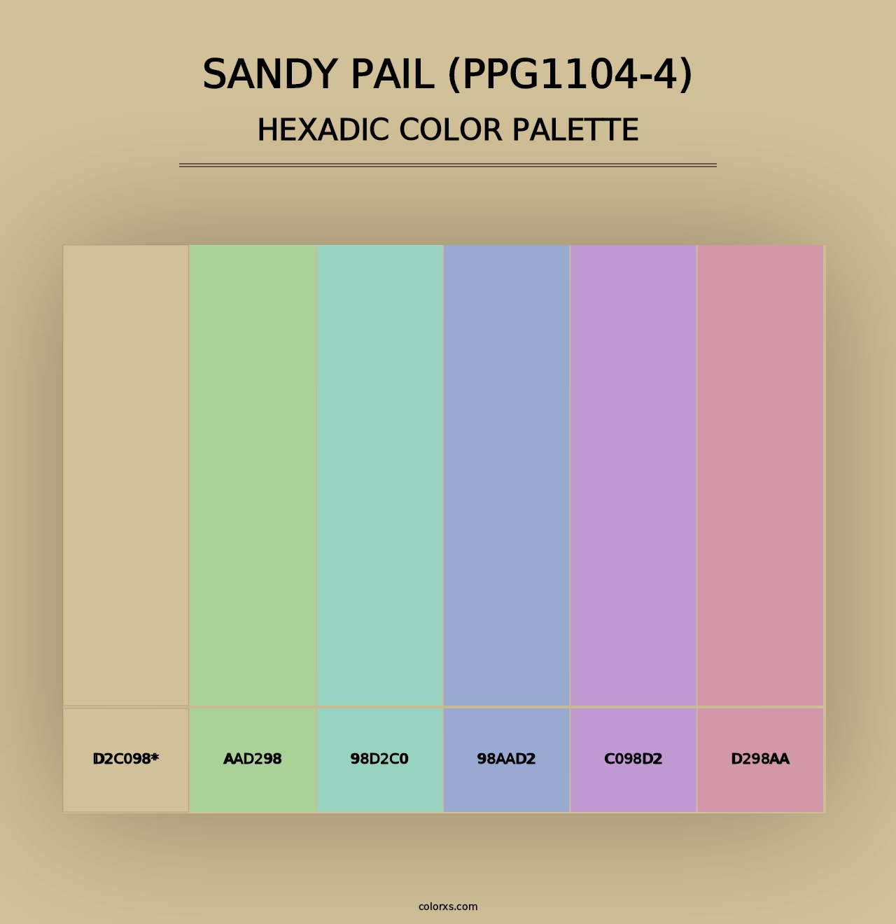 Sandy Pail (PPG1104-4) - Hexadic Color Palette