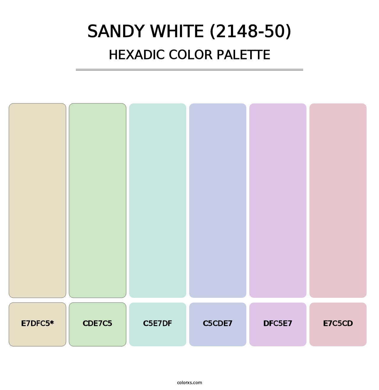 Sandy White (2148-50) - Hexadic Color Palette