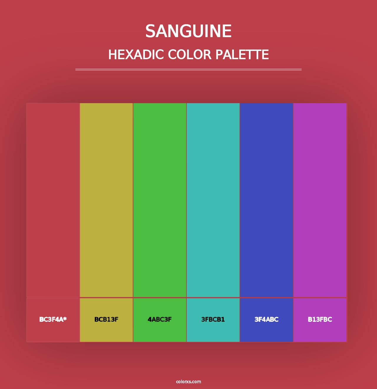 Sanguine - Hexadic Color Palette