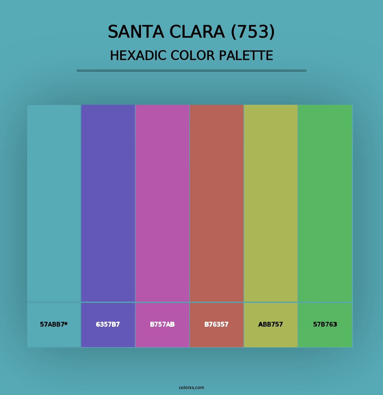 Santa Clara (753) - Hexadic Color Palette