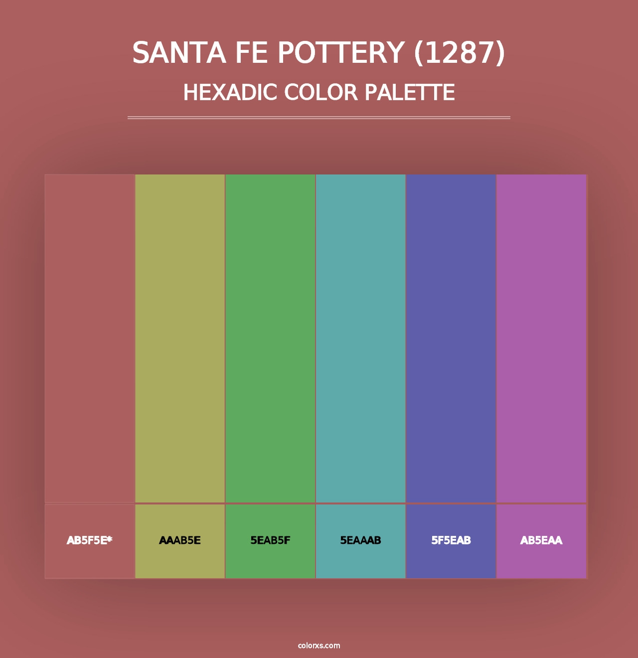 Santa Fe Pottery (1287) - Hexadic Color Palette