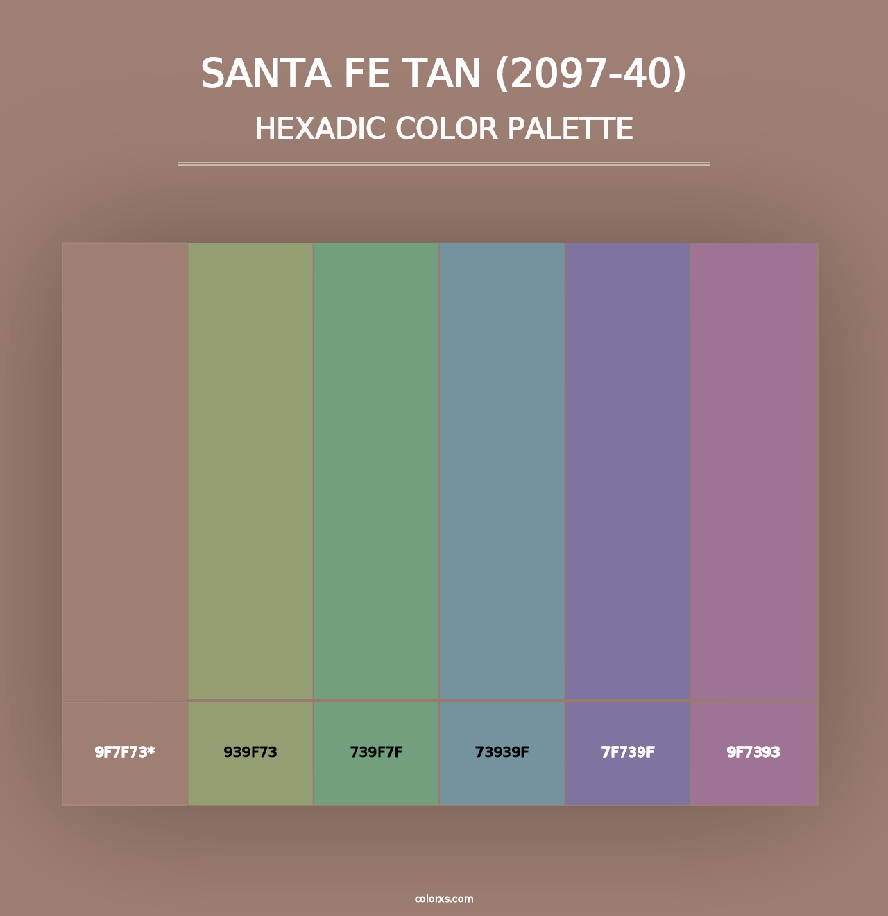 Santa Fe Tan (2097-40) - Hexadic Color Palette