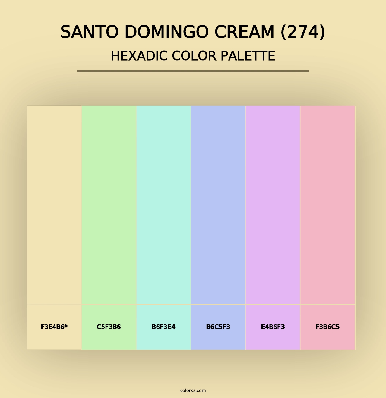 Santo Domingo Cream (274) - Hexadic Color Palette