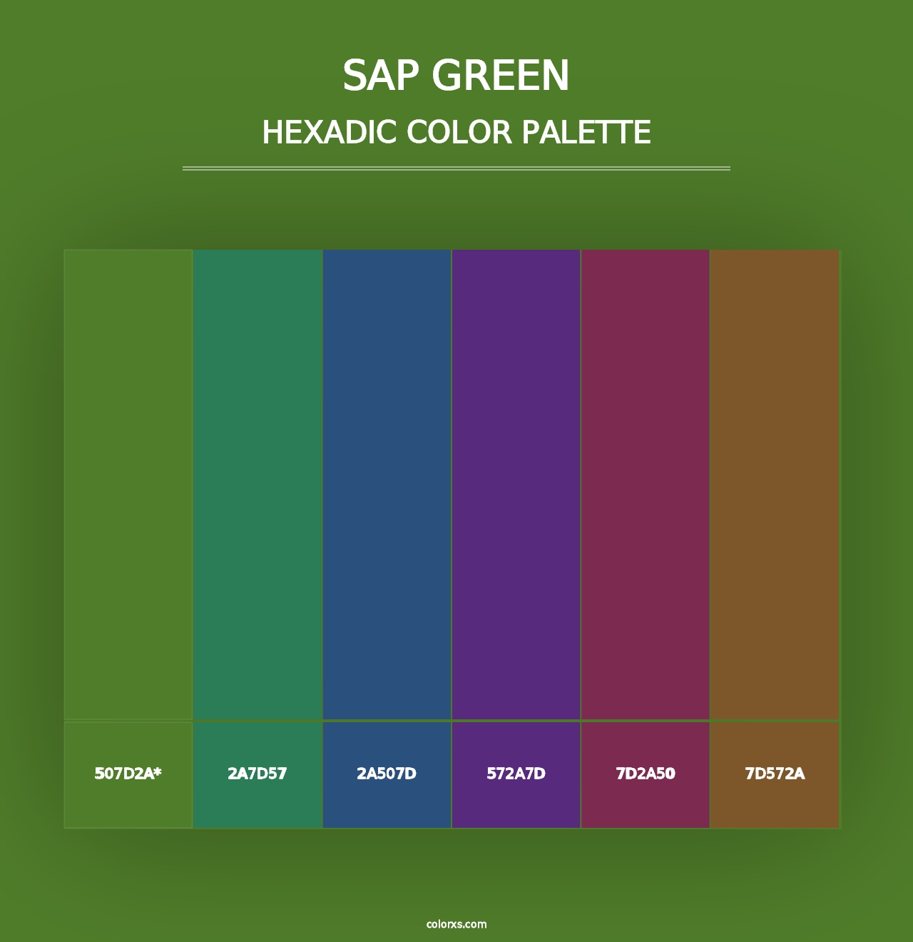 Sap Green - Hexadic Color Palette