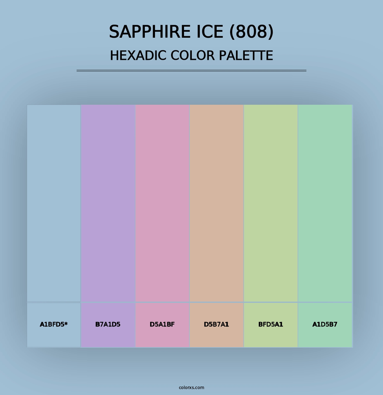 Sapphire Ice (808) - Hexadic Color Palette