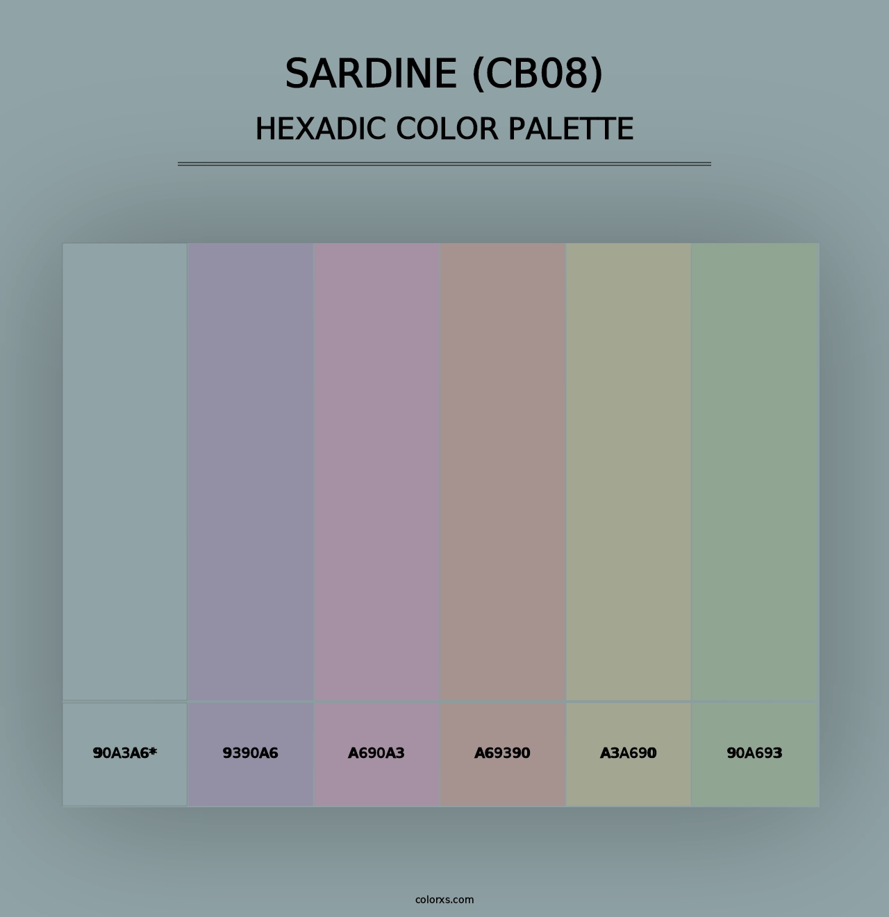 Sardine (CB08) - Hexadic Color Palette