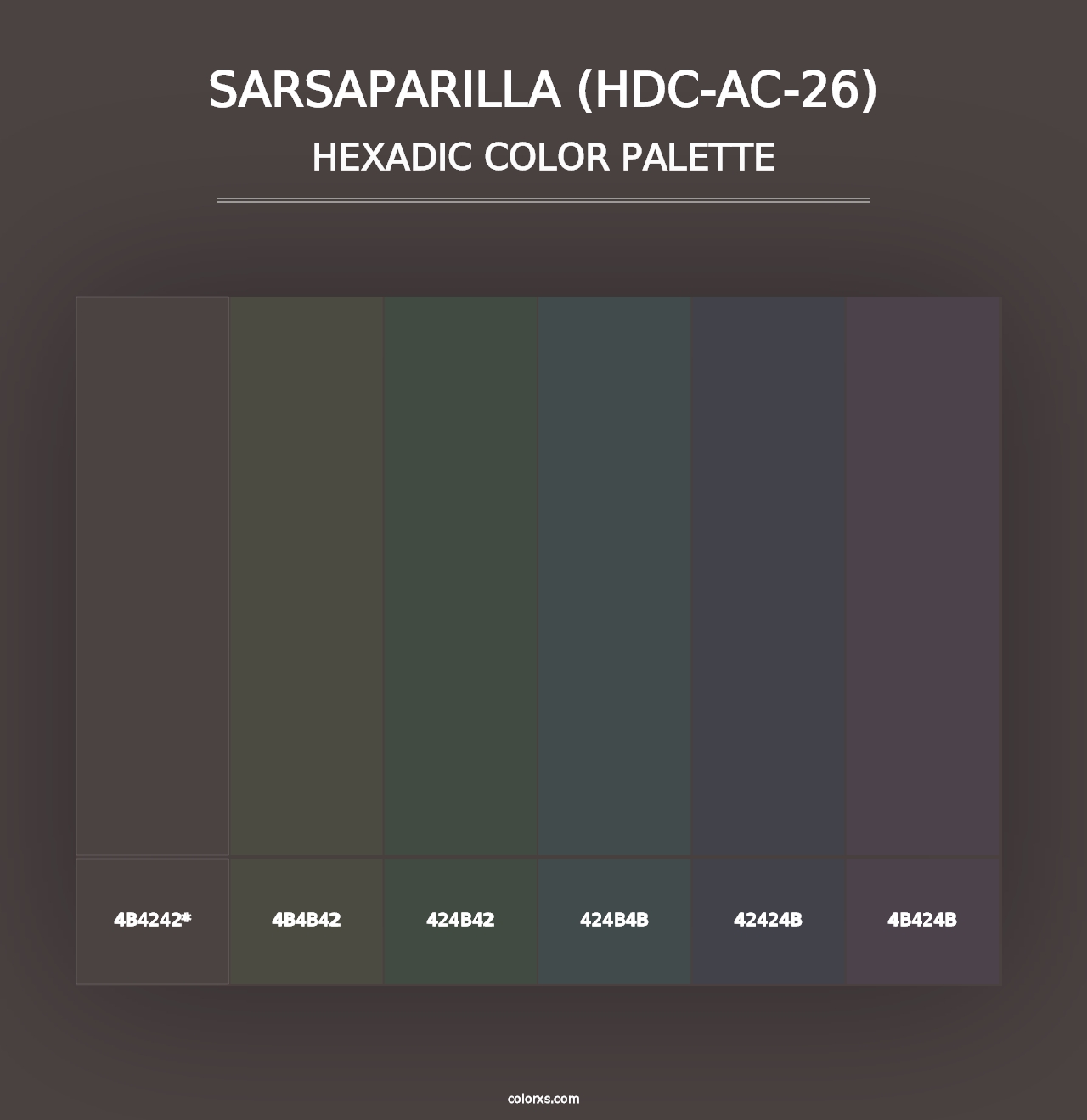 Sarsaparilla (HDC-AC-26) - Hexadic Color Palette