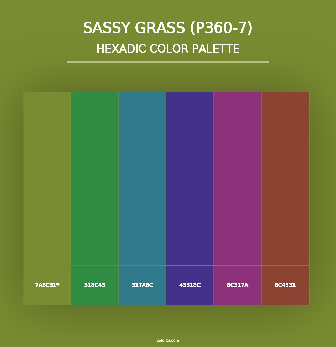 Sassy Grass (P360-7) - Hexadic Color Palette