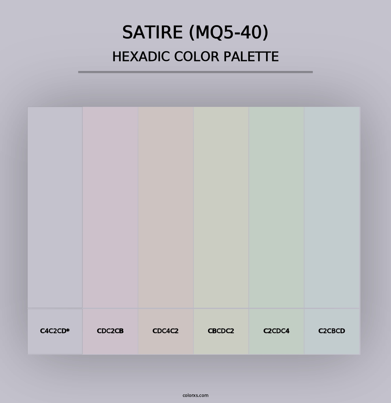 Satire (MQ5-40) - Hexadic Color Palette