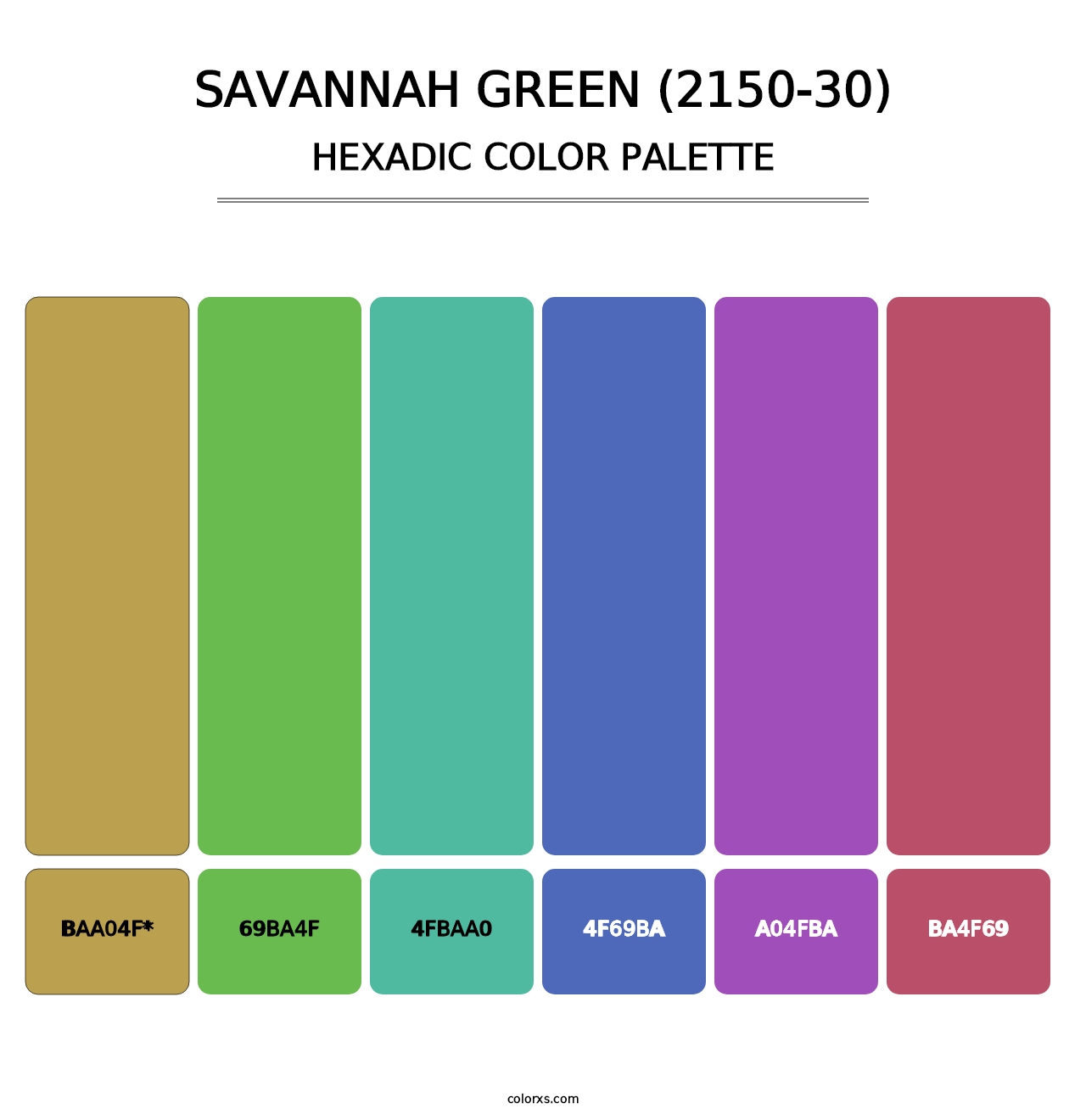 Savannah Green (2150-30) - Hexadic Color Palette