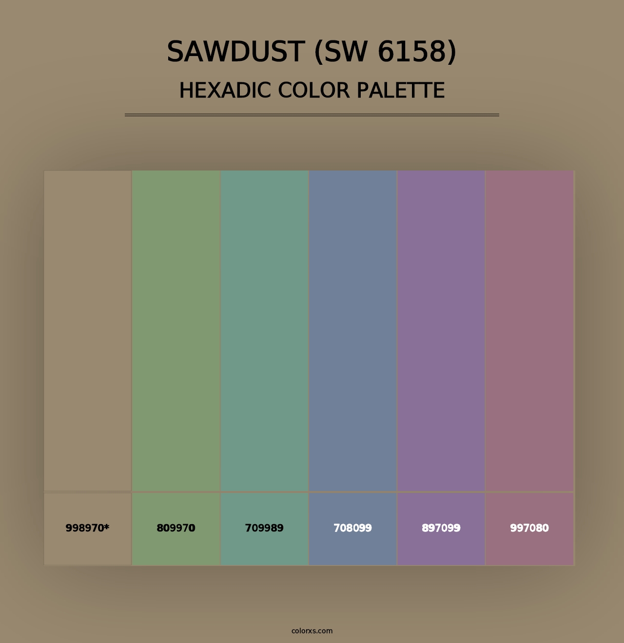 Sawdust (SW 6158) - Hexadic Color Palette