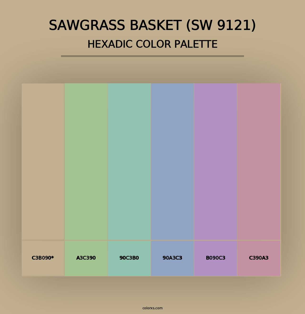 Sawgrass Basket (SW 9121) - Hexadic Color Palette