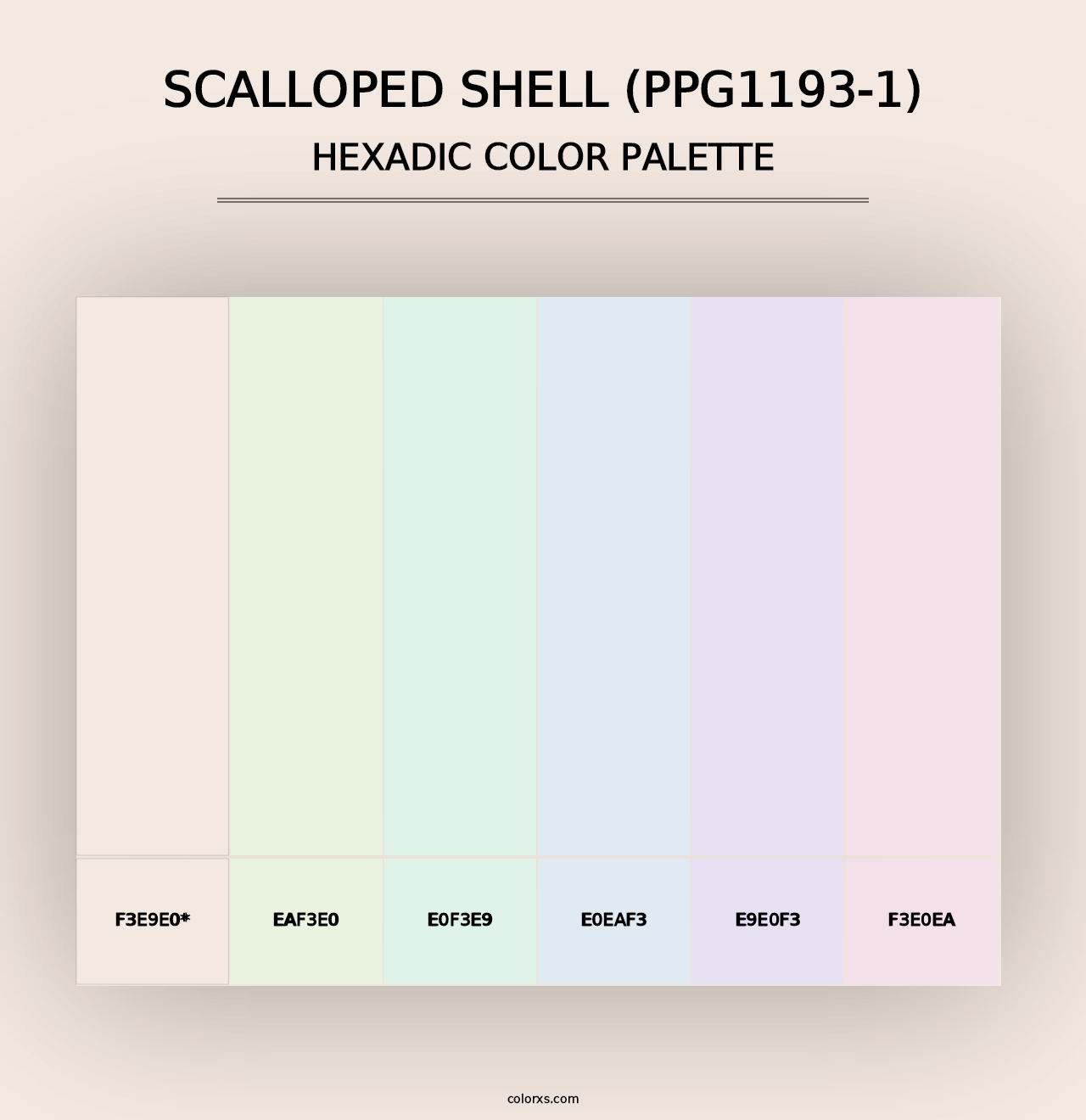 Scalloped Shell (PPG1193-1) - Hexadic Color Palette