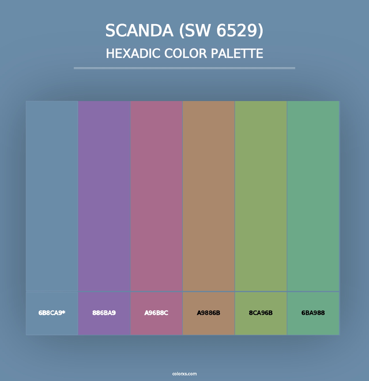 Scanda (SW 6529) - Hexadic Color Palette