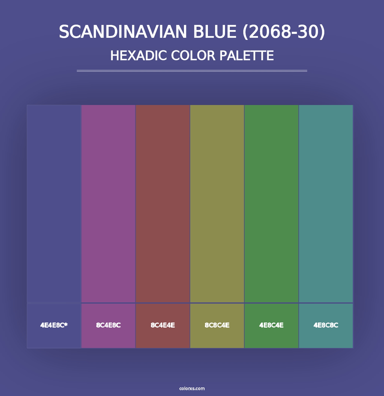 Scandinavian Blue (2068-30) - Hexadic Color Palette