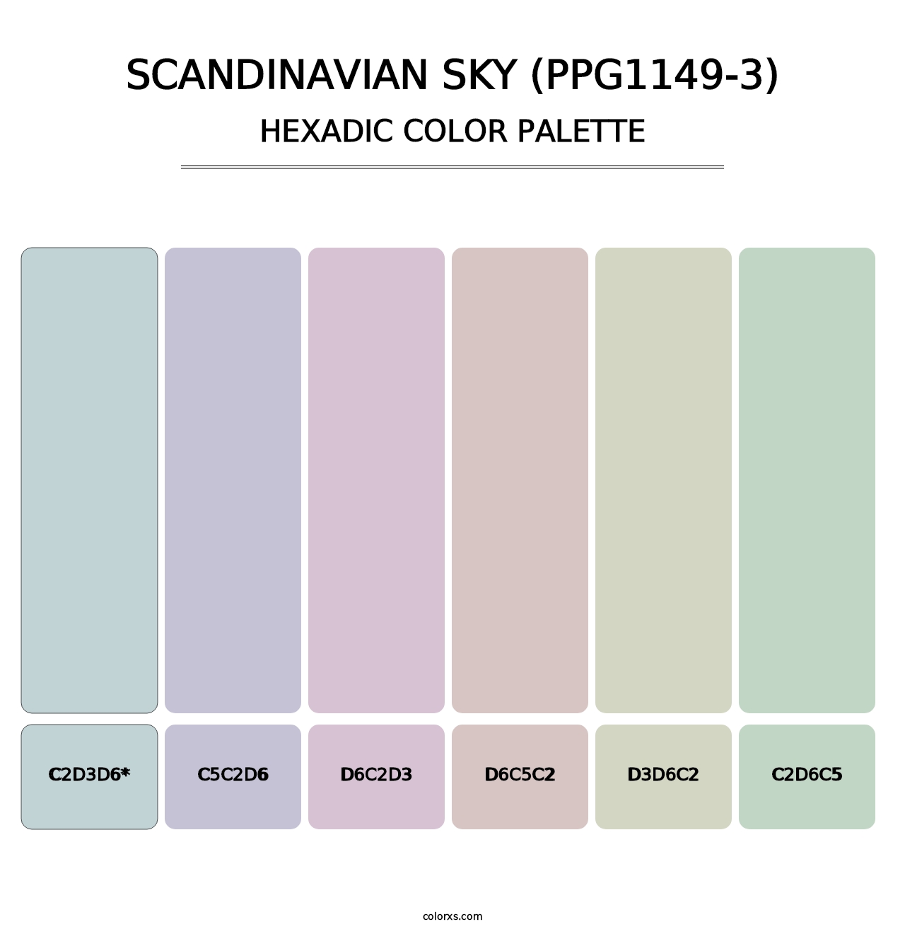 Scandinavian Sky (PPG1149-3) - Hexadic Color Palette