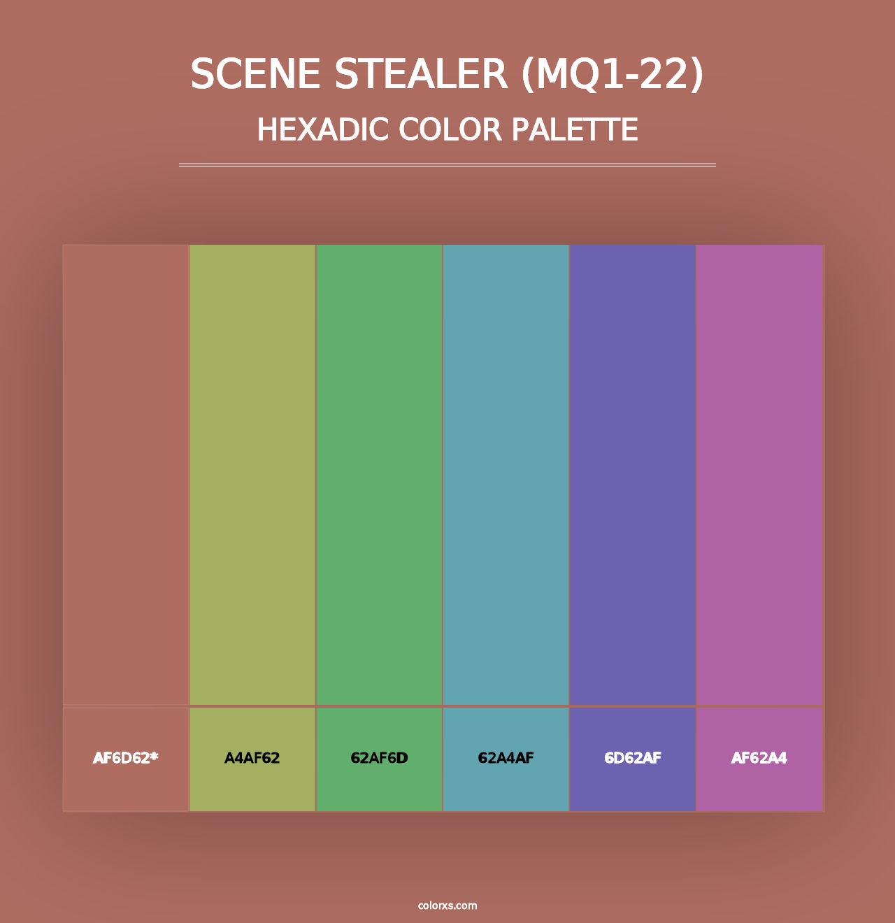 Scene Stealer (MQ1-22) - Hexadic Color Palette