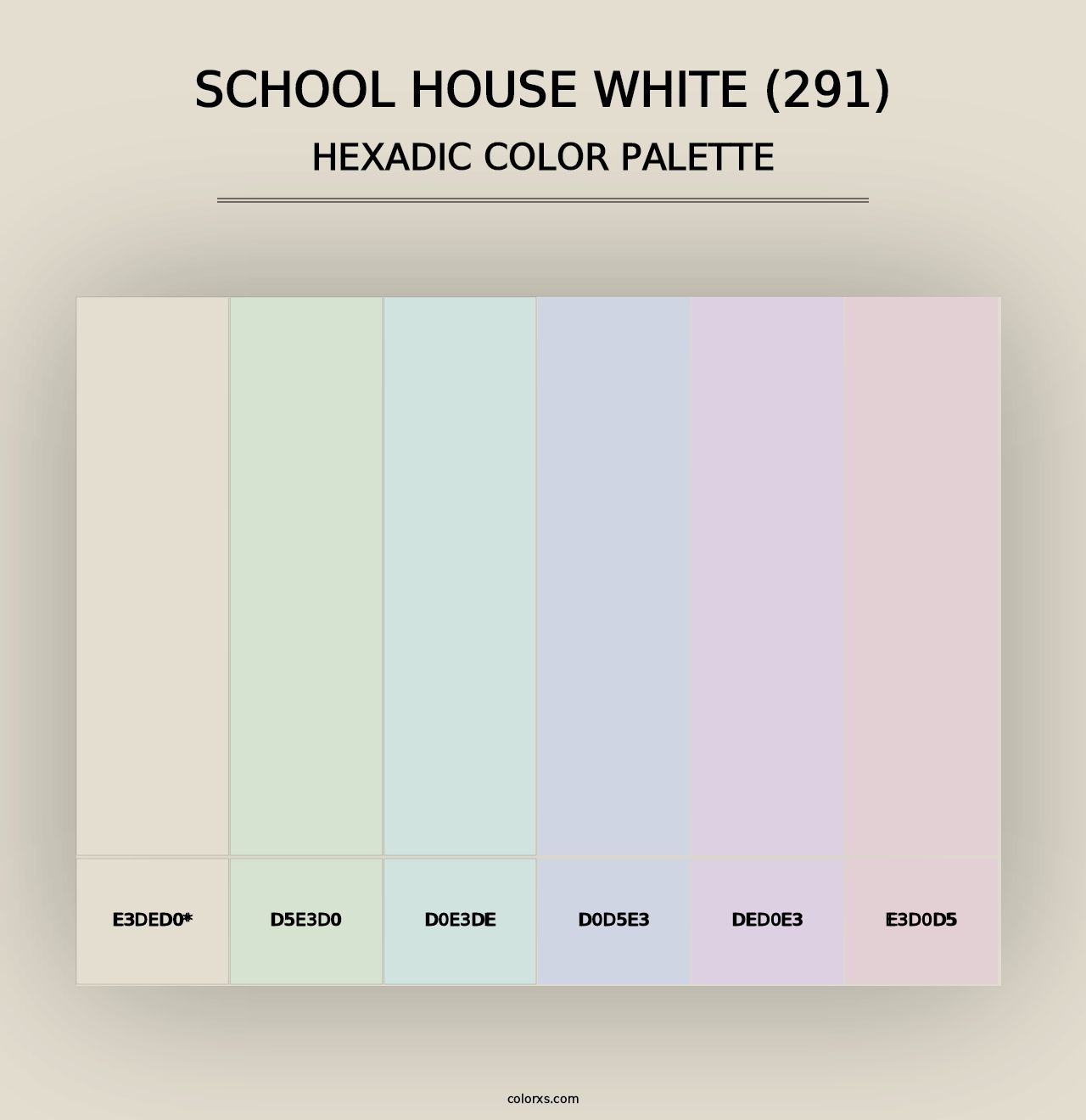 School House White (291) - Hexadic Color Palette