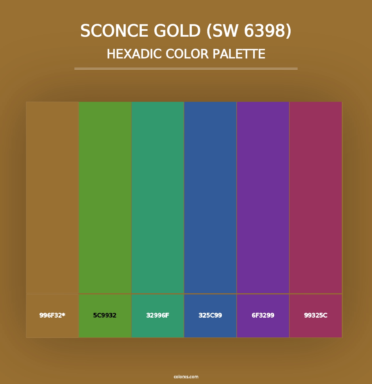 Sconce Gold (SW 6398) - Hexadic Color Palette