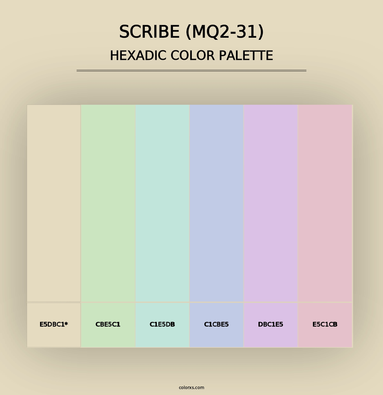 Scribe (MQ2-31) - Hexadic Color Palette