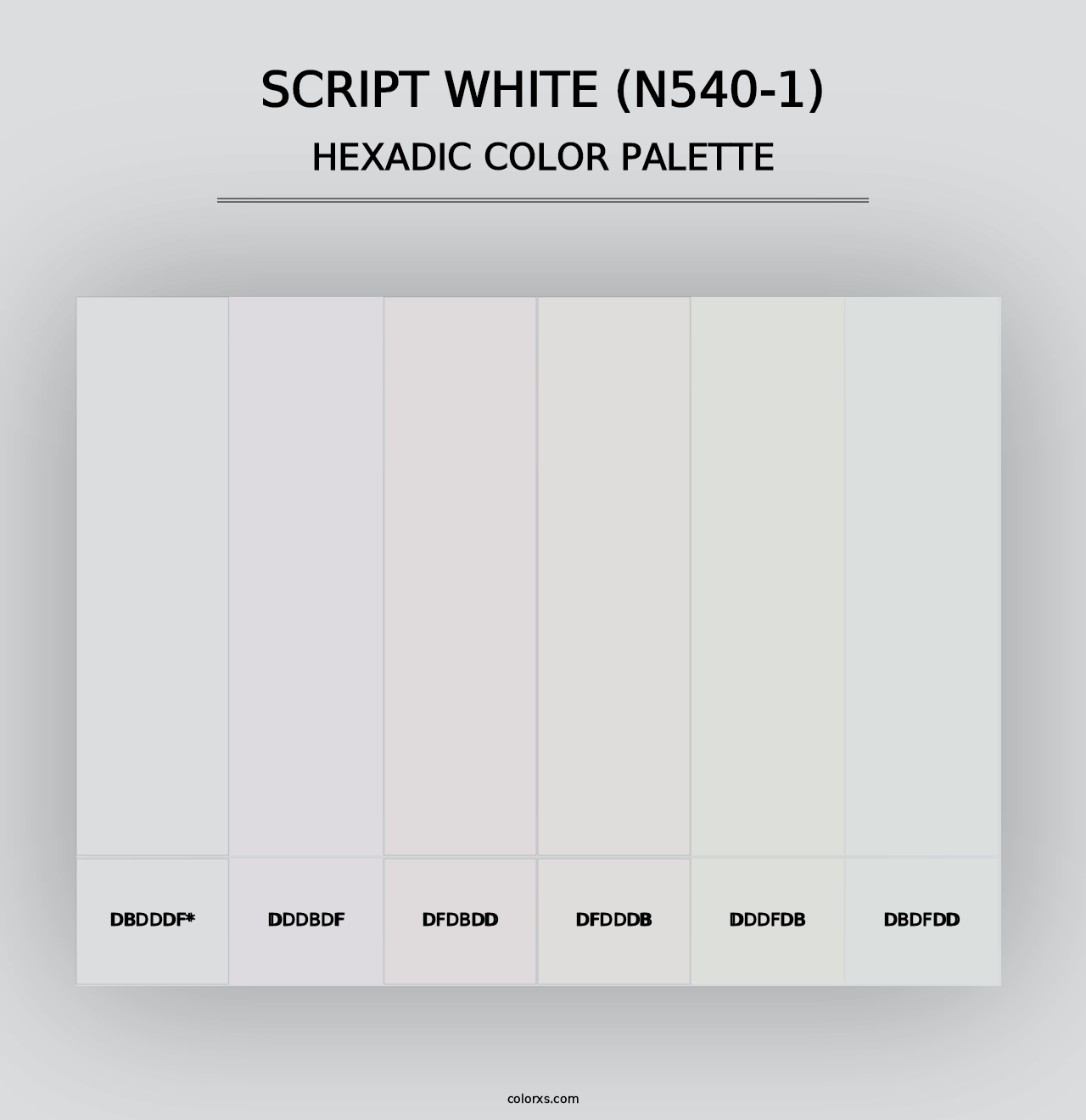 Script White (N540-1) - Hexadic Color Palette