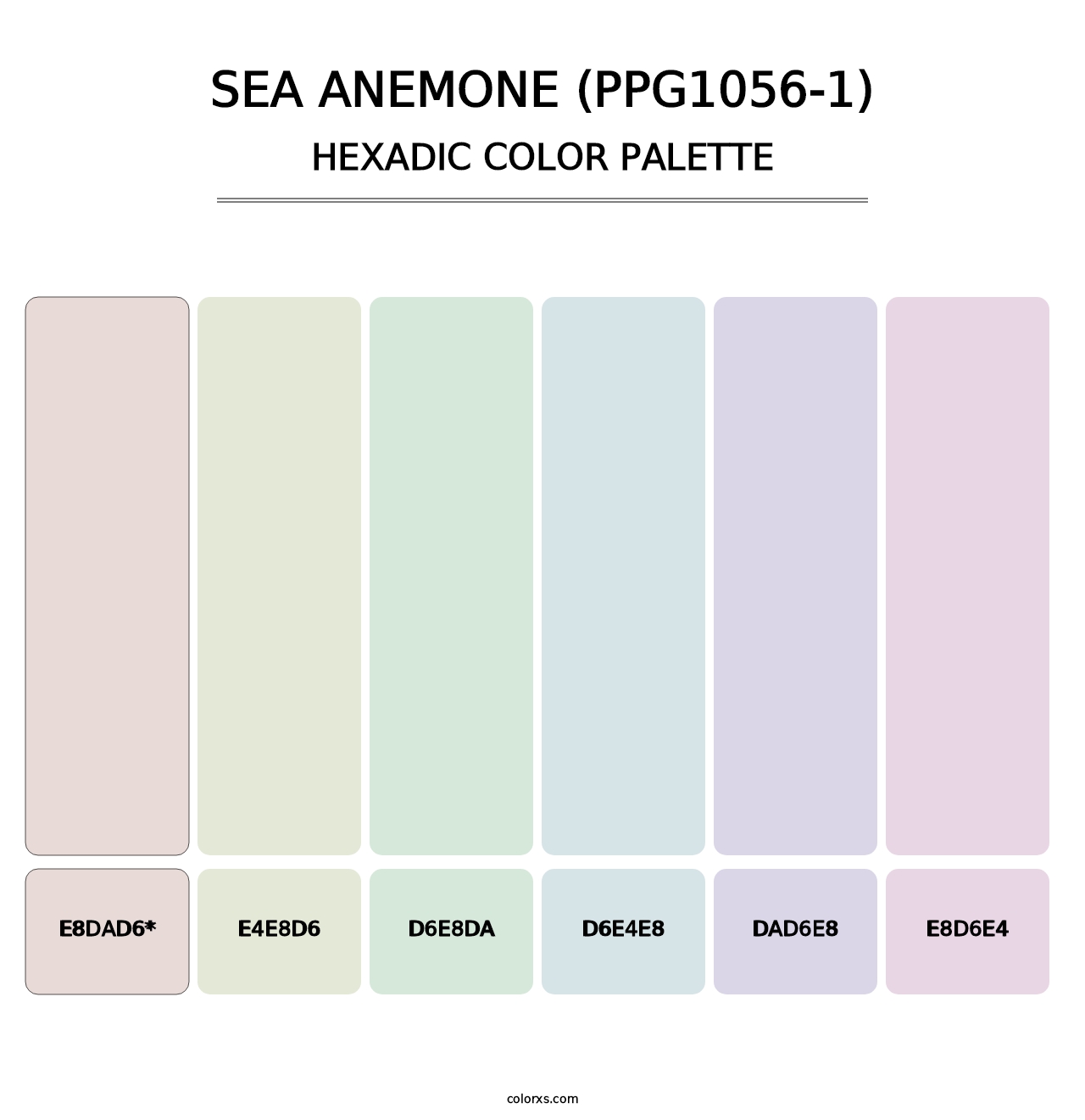 Sea Anemone (PPG1056-1) - Hexadic Color Palette