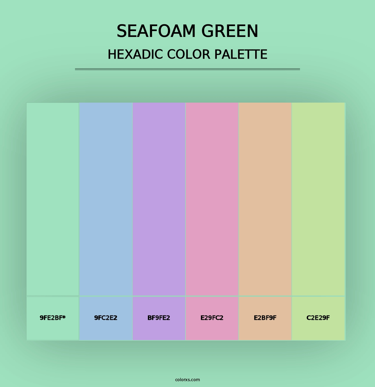 Seafoam Green - Hexadic Color Palette