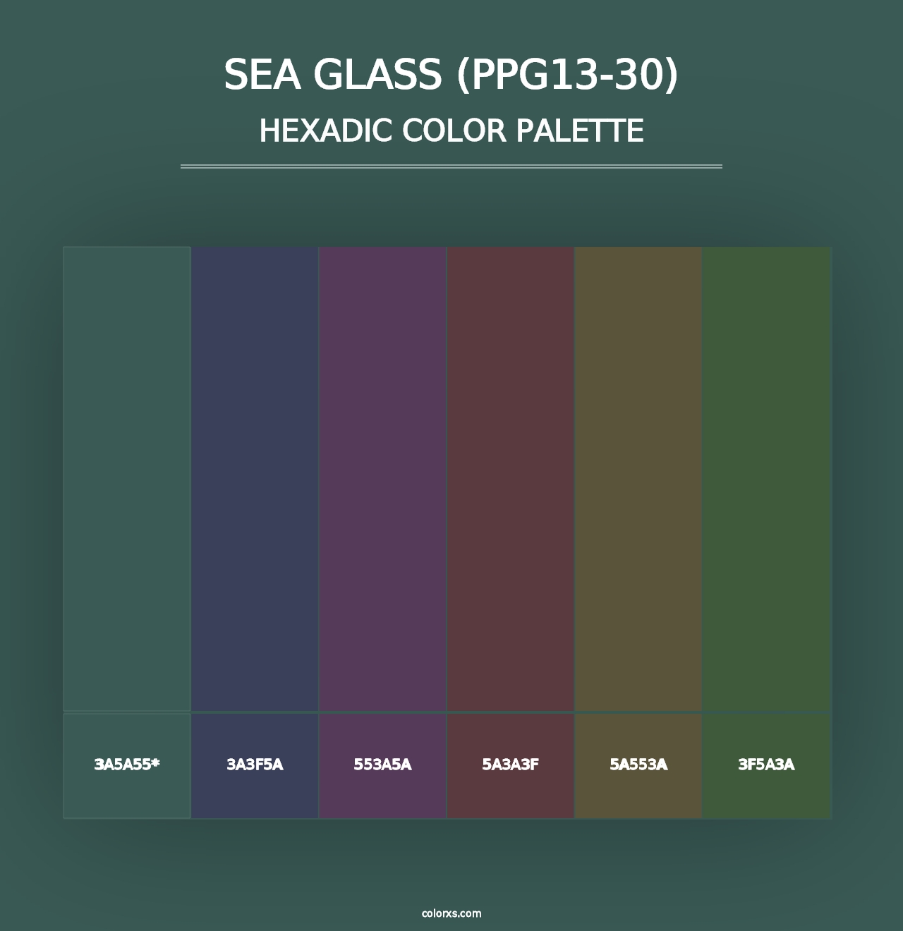 Sea Glass (PPG13-30) - Hexadic Color Palette