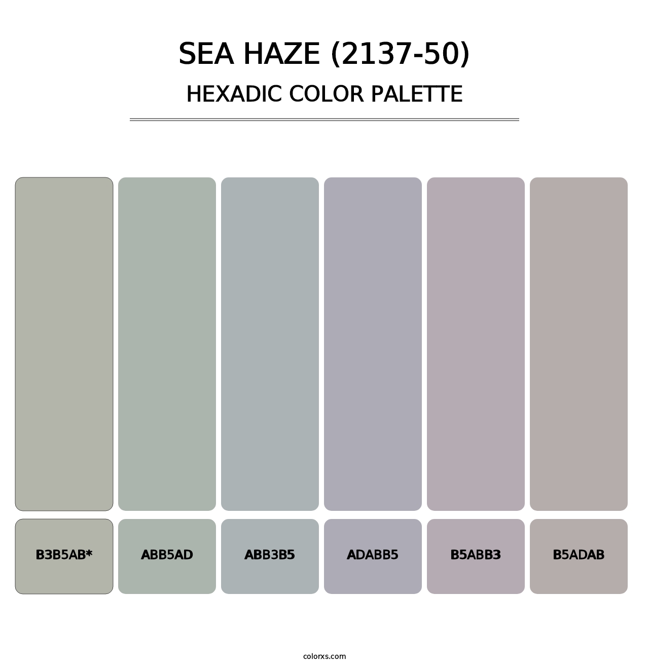 Sea Haze (2137-50) - Hexadic Color Palette