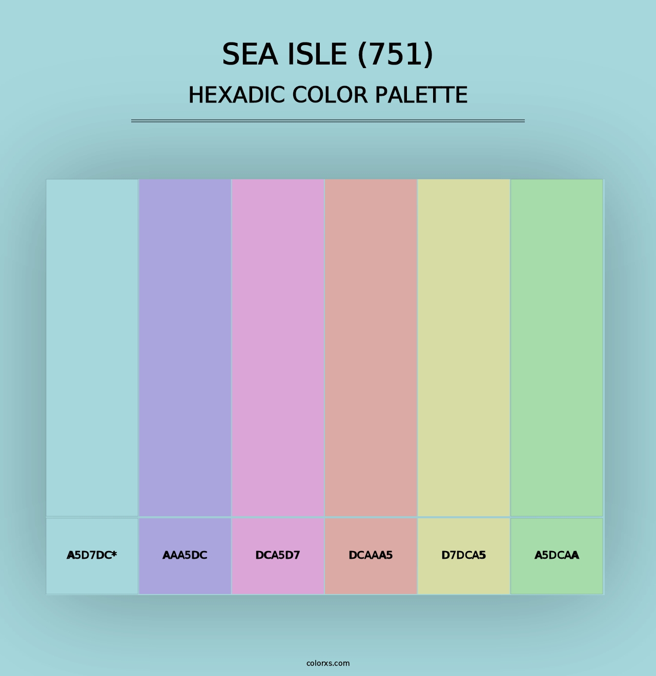 Sea Isle (751) - Hexadic Color Palette