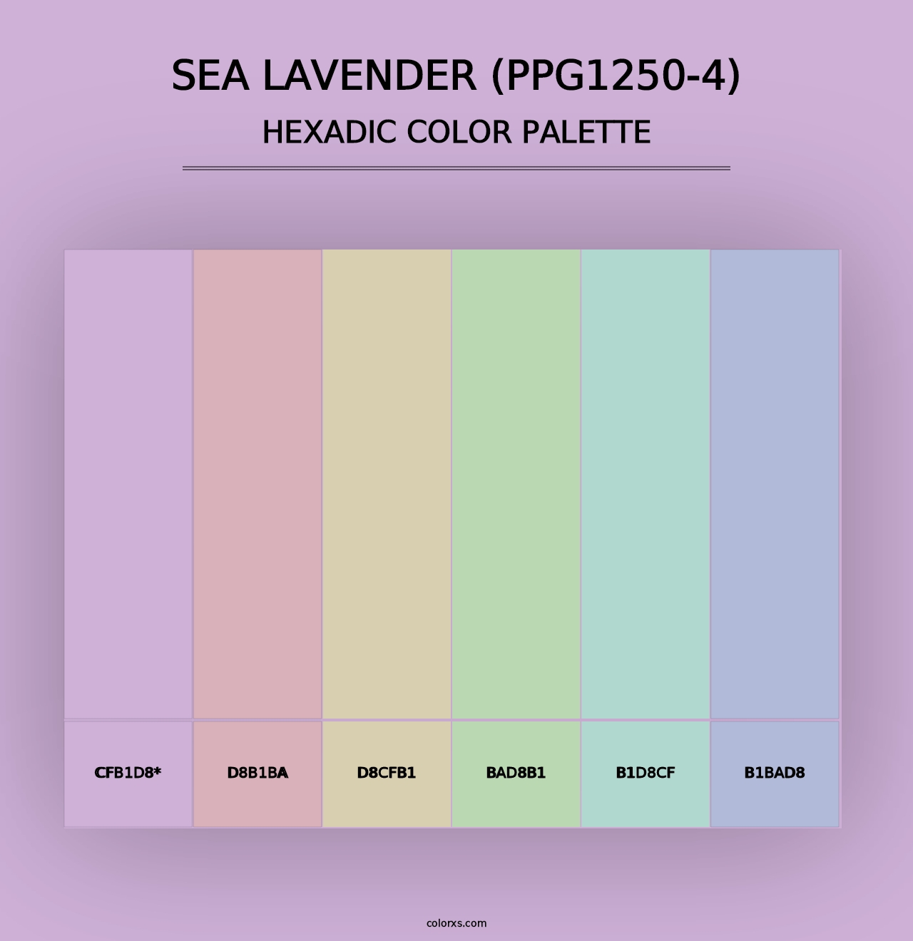 Sea Lavender (PPG1250-4) - Hexadic Color Palette