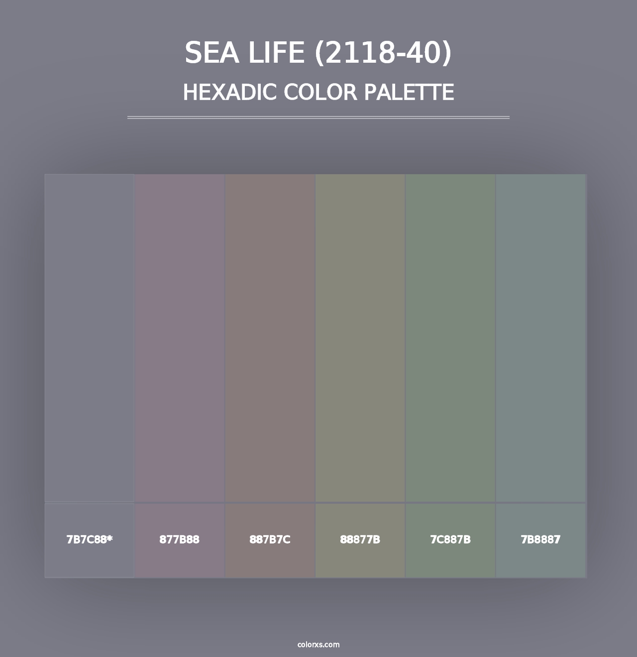 Sea Life (2118-40) - Hexadic Color Palette