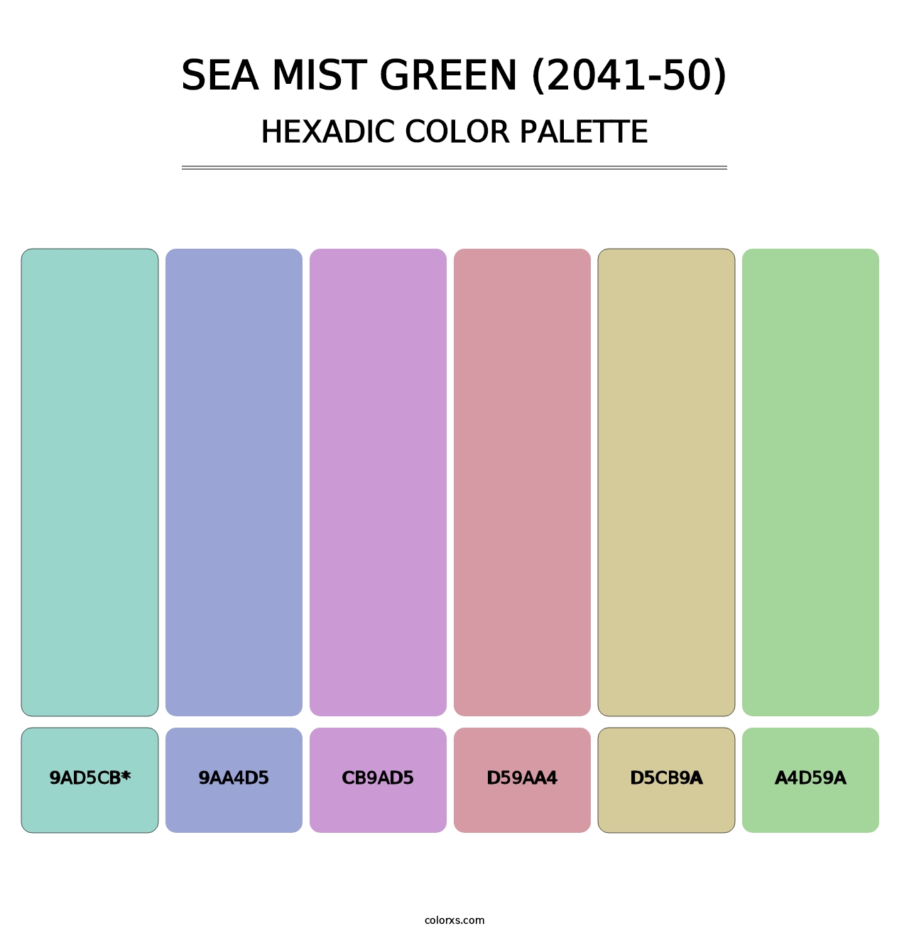 Sea Mist Green (2041-50) - Hexadic Color Palette