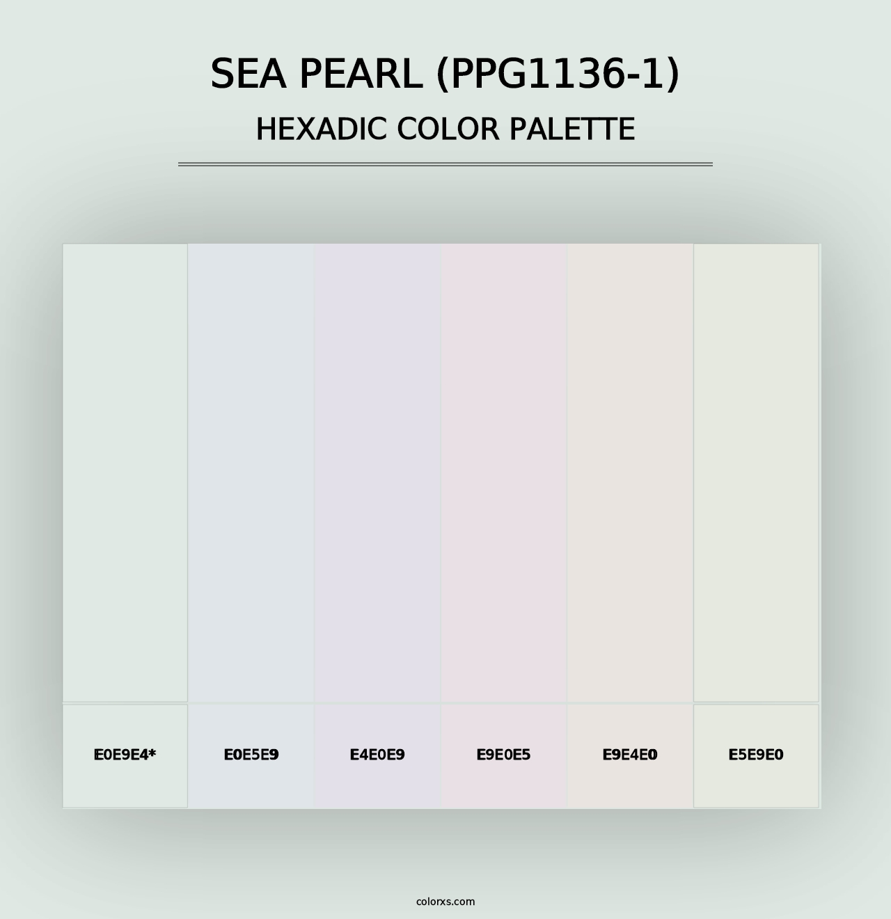 Sea Pearl (PPG1136-1) - Hexadic Color Palette