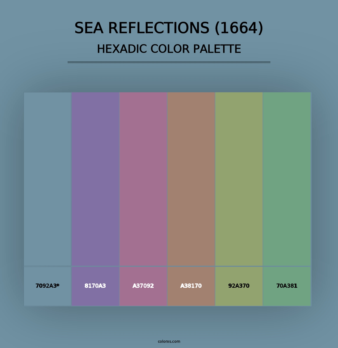 Sea Reflections (1664) - Hexadic Color Palette