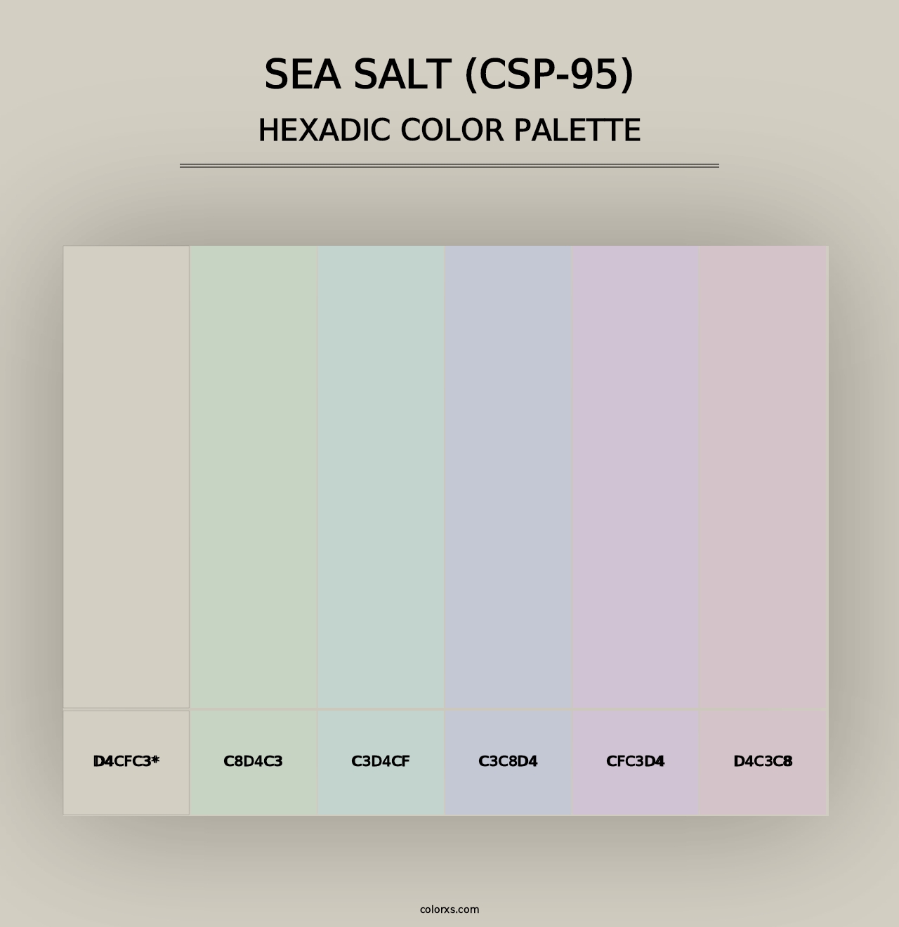 Sea Salt (CSP-95) - Hexadic Color Palette