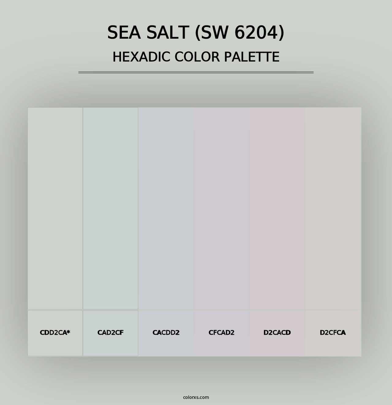 Sea Salt (SW 6204) - Hexadic Color Palette