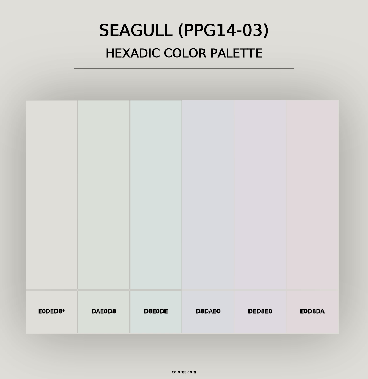 Seagull (PPG14-03) - Hexadic Color Palette