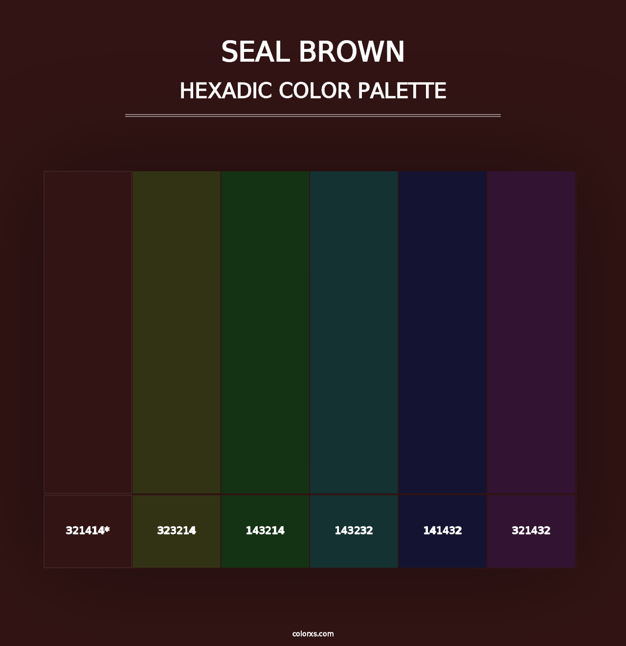 Seal brown - Hexadic Color Palette