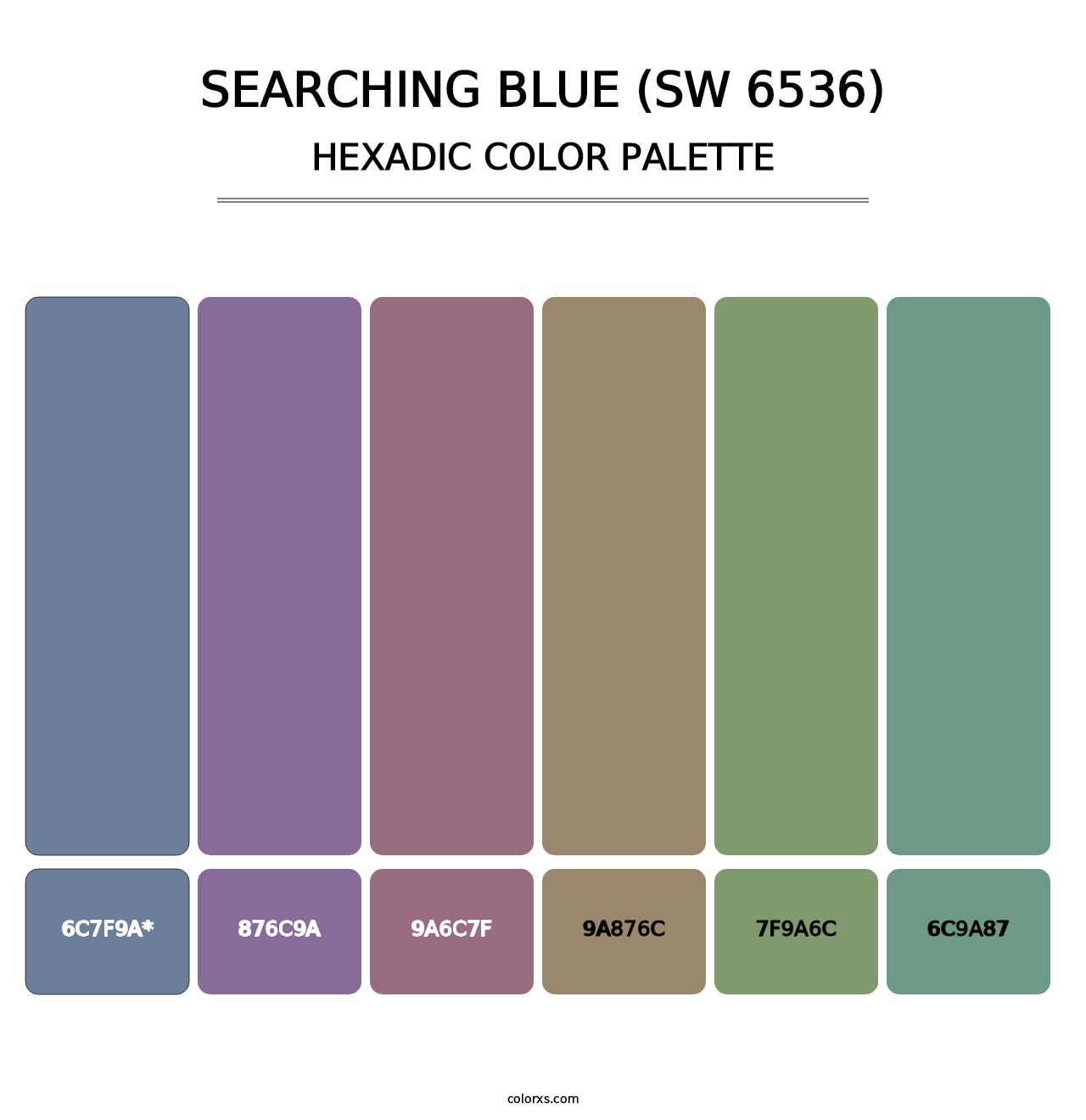 Searching Blue (SW 6536) - Hexadic Color Palette