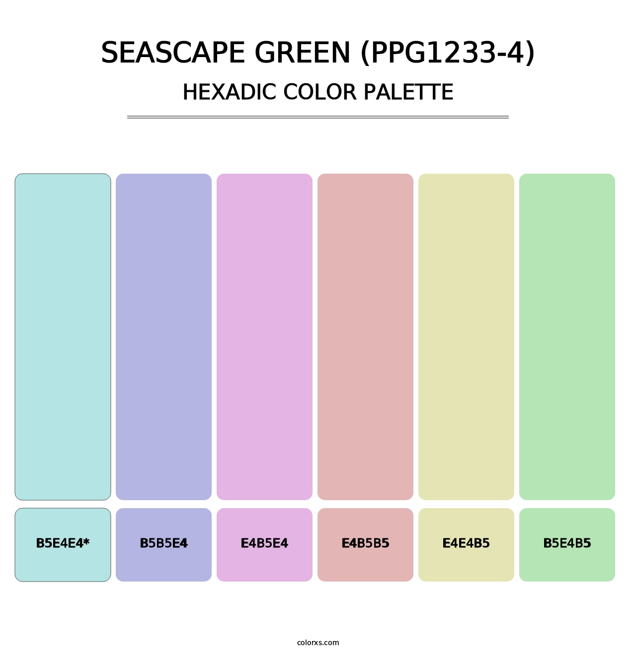 Seascape Green (PPG1233-4) - Hexadic Color Palette